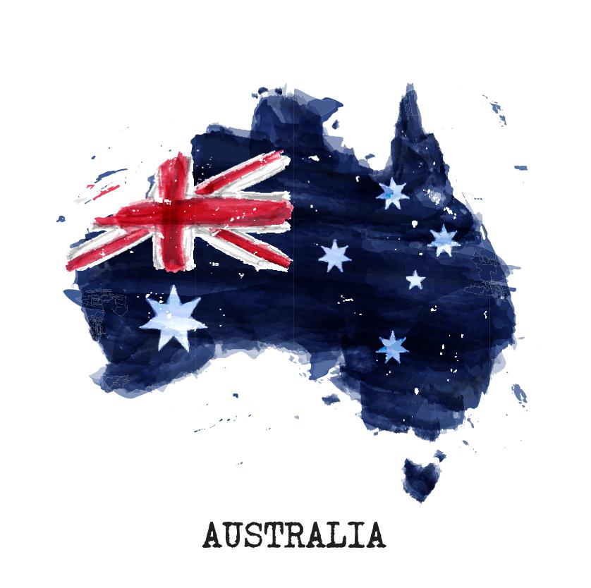 Australia Flag in Map